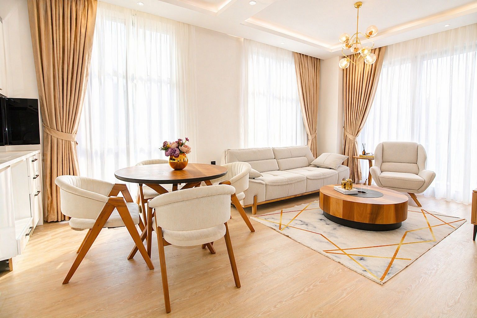 A 1+1 apartment at a great price in Mahmutlar – furnished and with mountain views