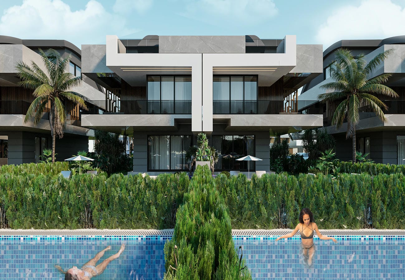 Belek'te müteahhit tarafından inşa edilen villa kompleksi - vatandaşlık, oturma izni ve taksit planları.