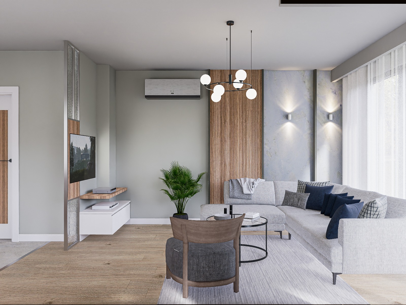 Antalya'nın Lara-Çağlayan bölgesinde modern daireler. Geliştirici firmanın yatırım amaçlı gayrimenkulü.