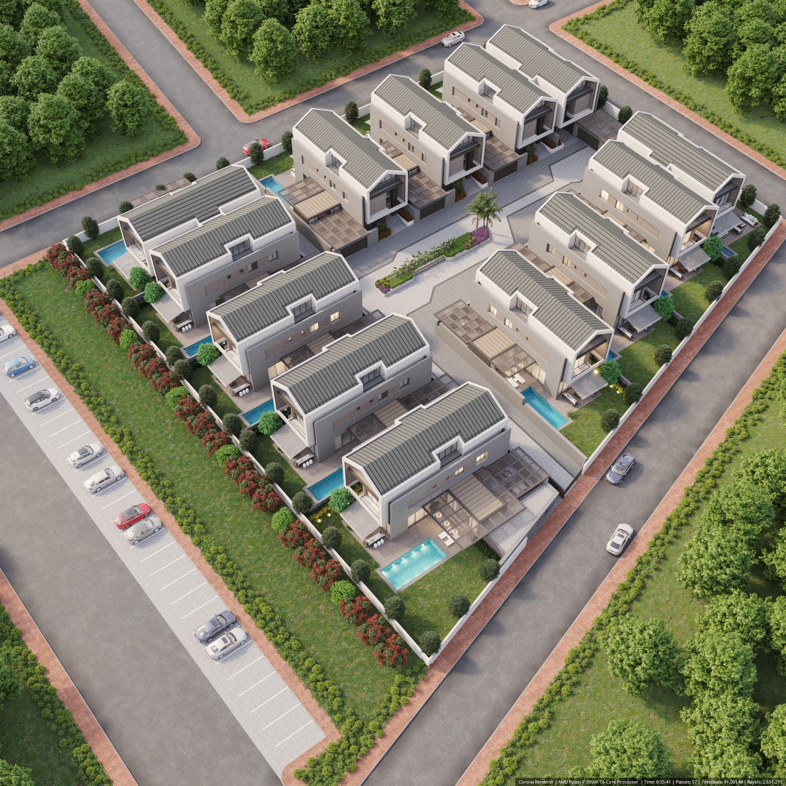 Modern villas in Antalya's Lara district - private pool, garden, and ideal location