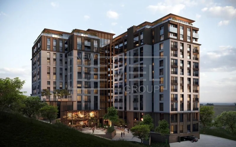 Panoramik pencereli ve yeşil teraslı konut: Küçükçekmece’de satılık daire, İstanbul, Türkiye — New Level Group