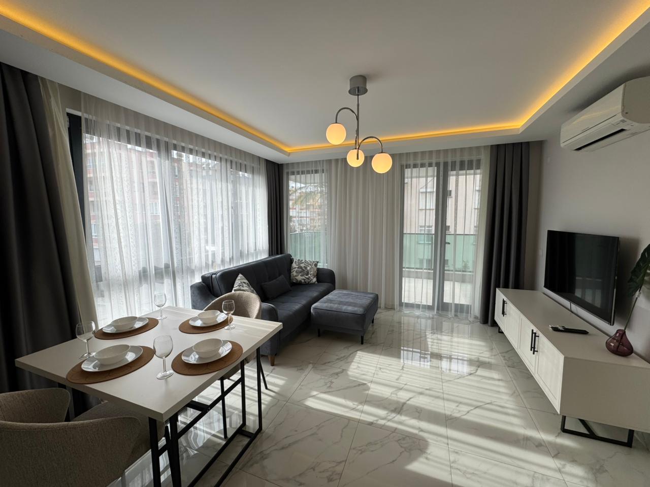 Long-term rent 1+1 in the center of Alanya - 300 m to Cleopatra Beach No. 12