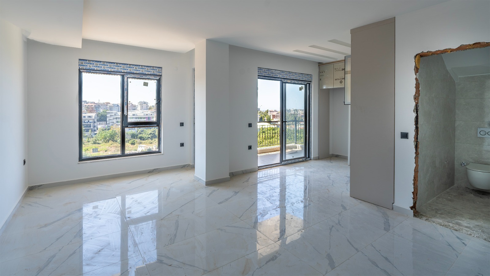 Alanya'nın Oba bölgesinde, son rötuşları tamamlanmış dubleks daire.