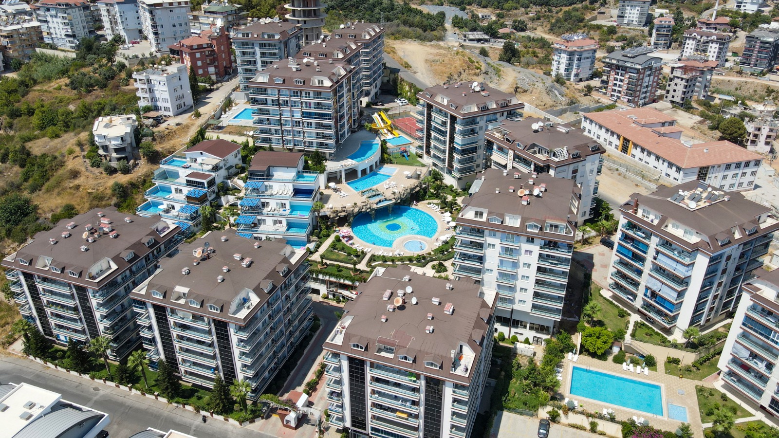 Квартира 1+1 в Алании с видом на море – мебель, престижный комплекс, район Оба