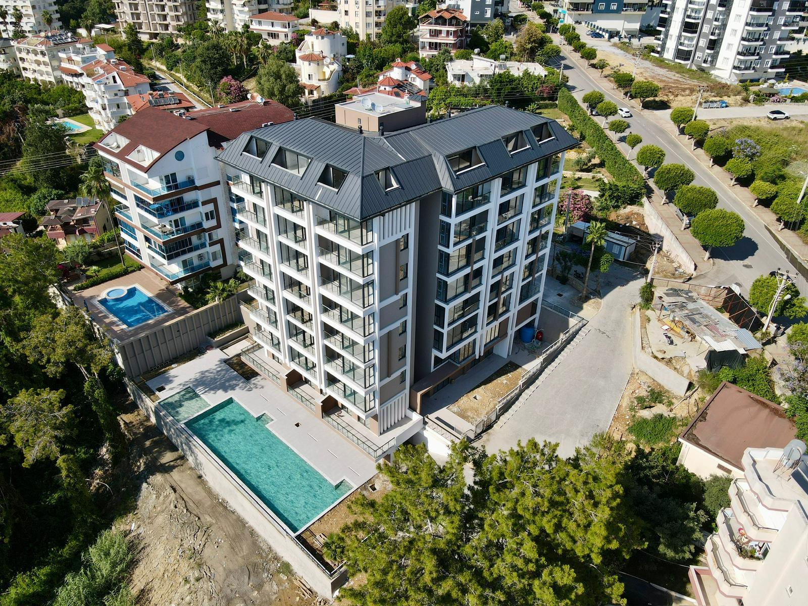 1+1 apartment with sea view in Alanya, Avsallar district