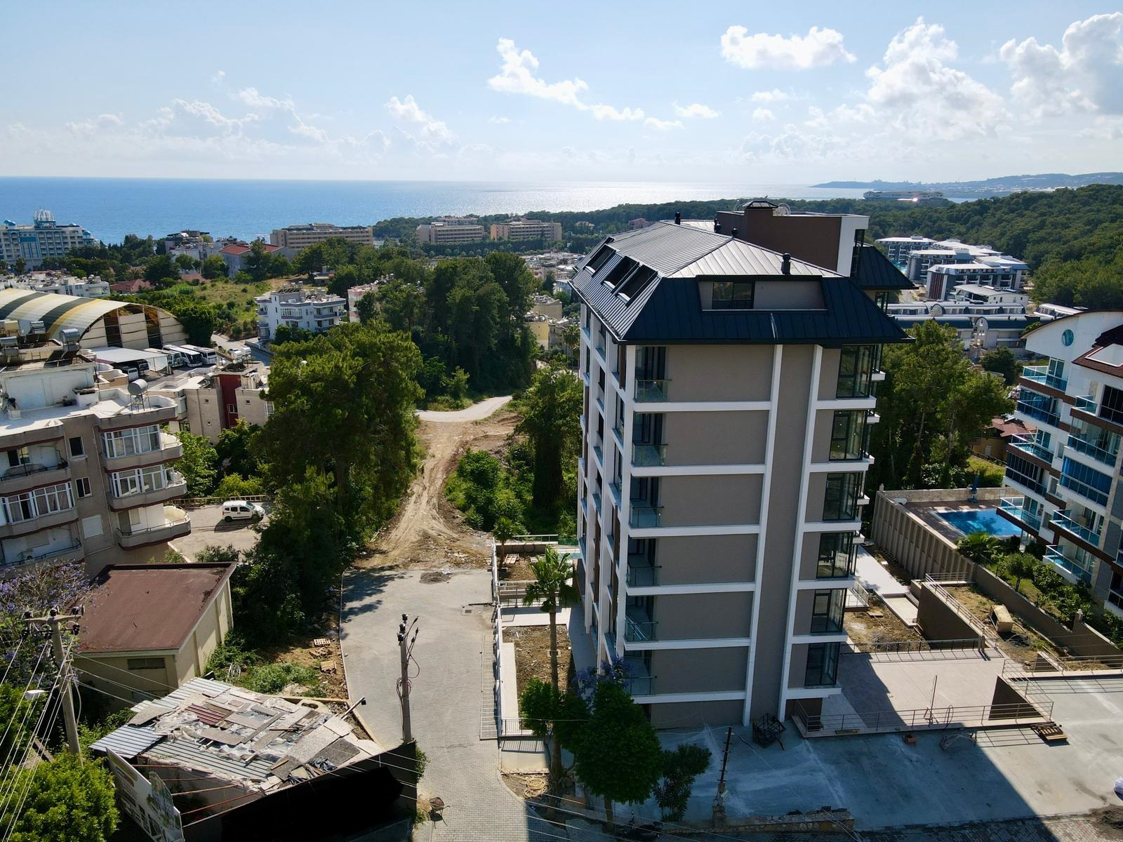 1+1 apartment with sea view in Alanya, Avsallar district