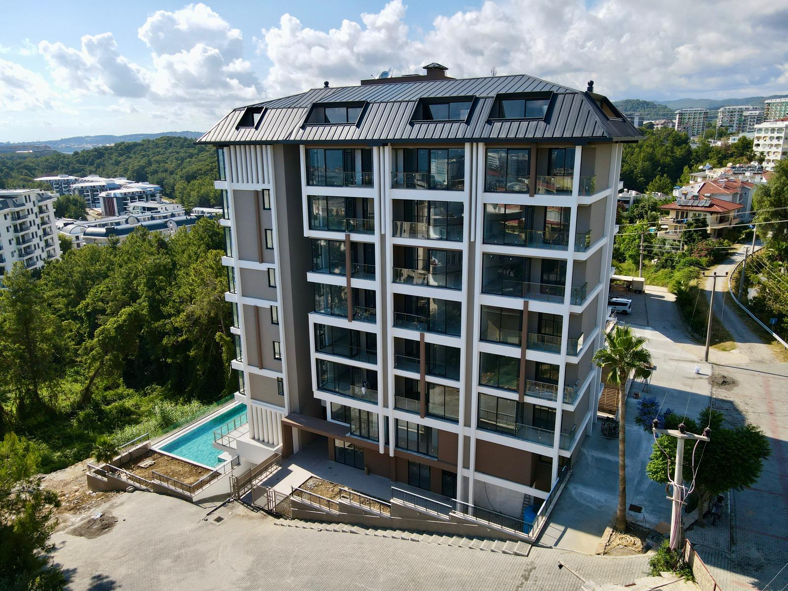 1+1 apartment with sea view in Alanya, Avsallar district