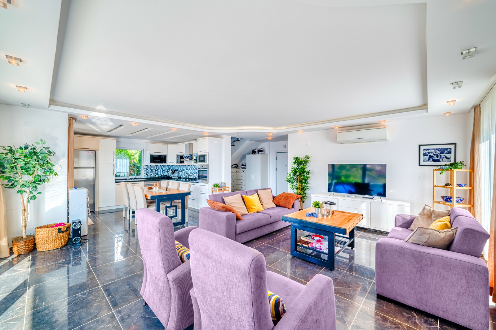 Two-story private villa 4+1 in Alanya – furnished, pool, sea view, Kargicak district