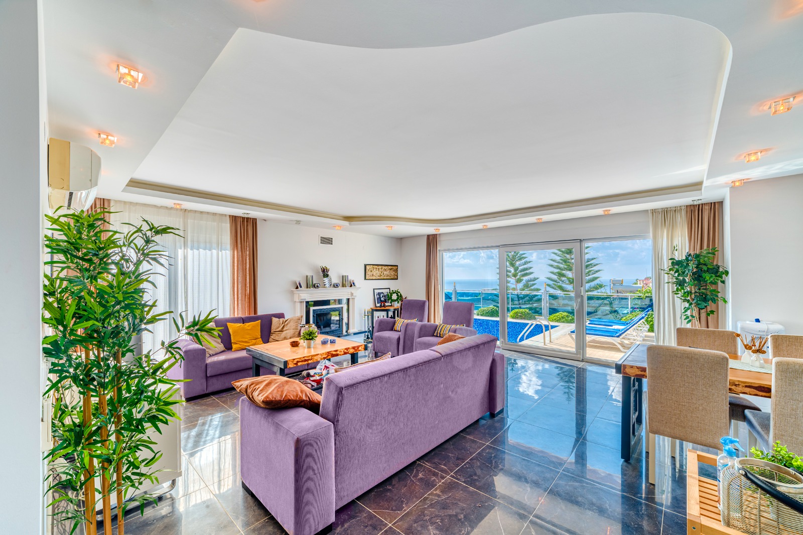 Two-story private villa 4+1 in Alanya – furnished, pool, sea view, Kargicak district
