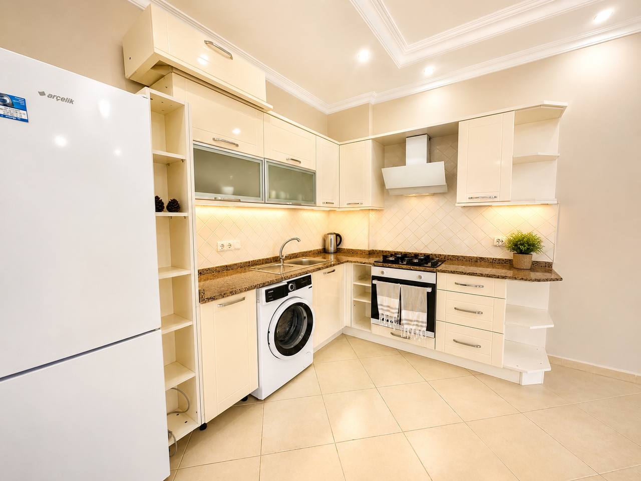 Квартира 2+1 в Махмутларе - 130 м² с мебелью и видом на горы