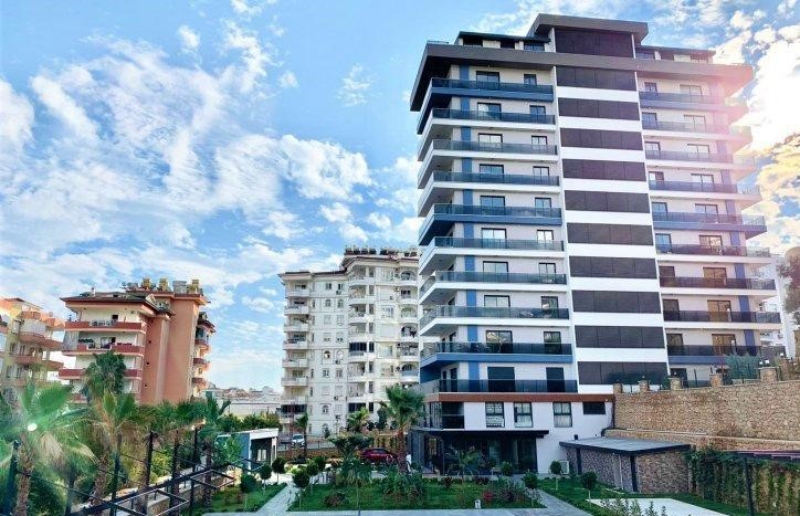 Квартира 2+1 в Алании, район Тосмур - меблированная, вид на горы и море