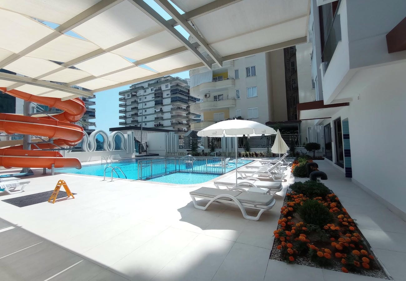 Apartment for rent in Mahmutlar – two-room furnished, 550 m to beach No. 24