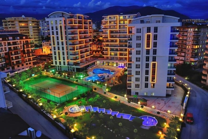 Квартира 1+1 в Алании, район Тосмур - новая мебель, вид на море