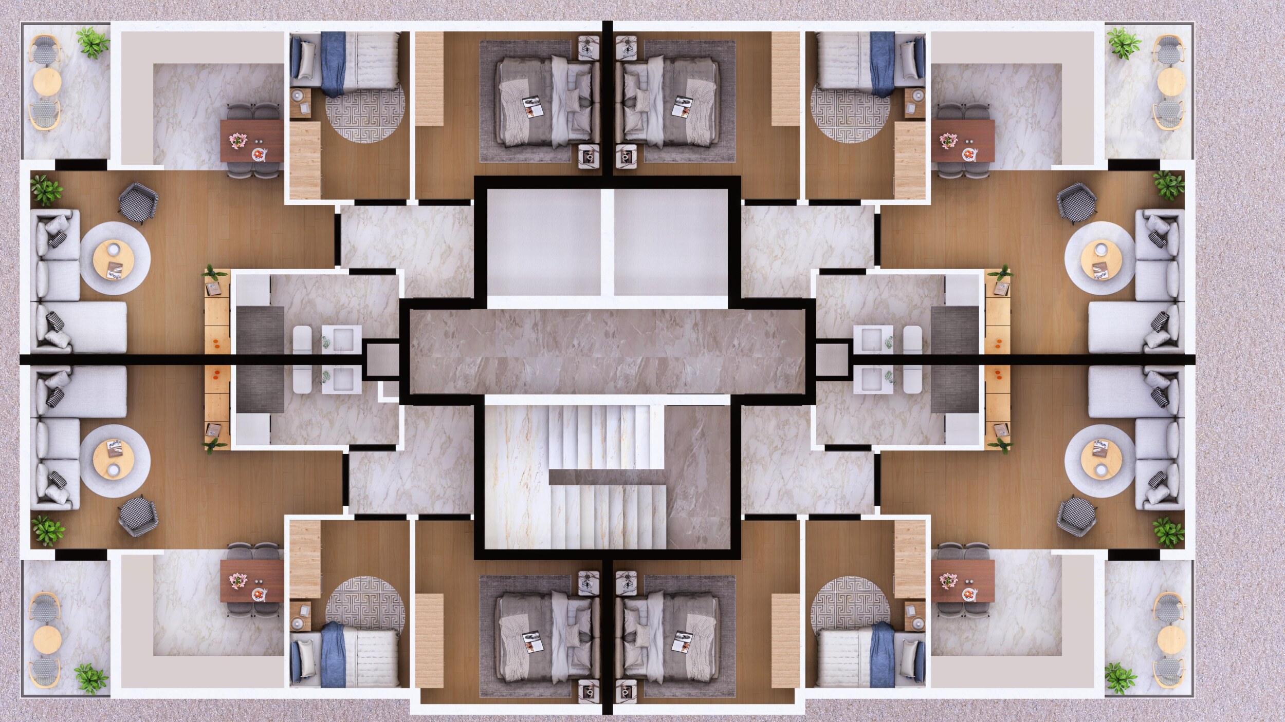 Apartments from the developer in Antalya - a residential project in the Muratpasa district, Yıldız