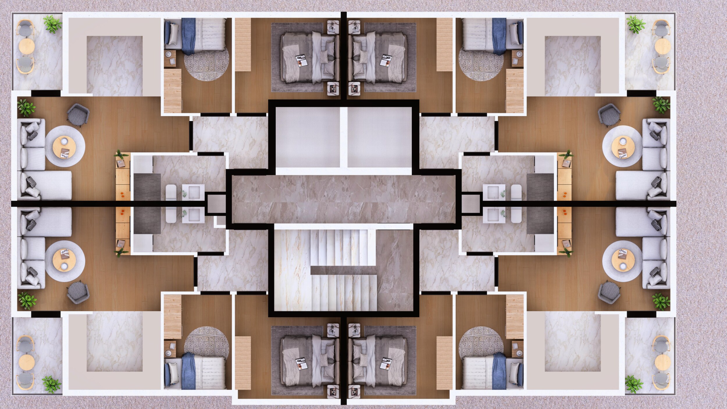 Apartments from the developer in Antalya - a residential project in the Muratpasa district, Yıldız