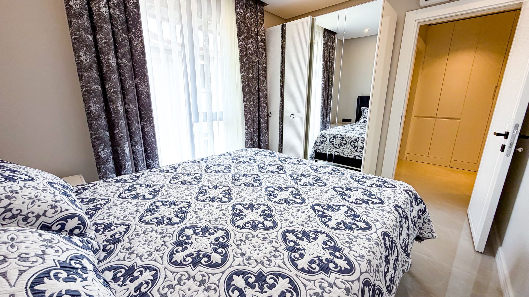 Квартира 2+1 в центре Алании – с мебелью, район пляжа Клеопатра