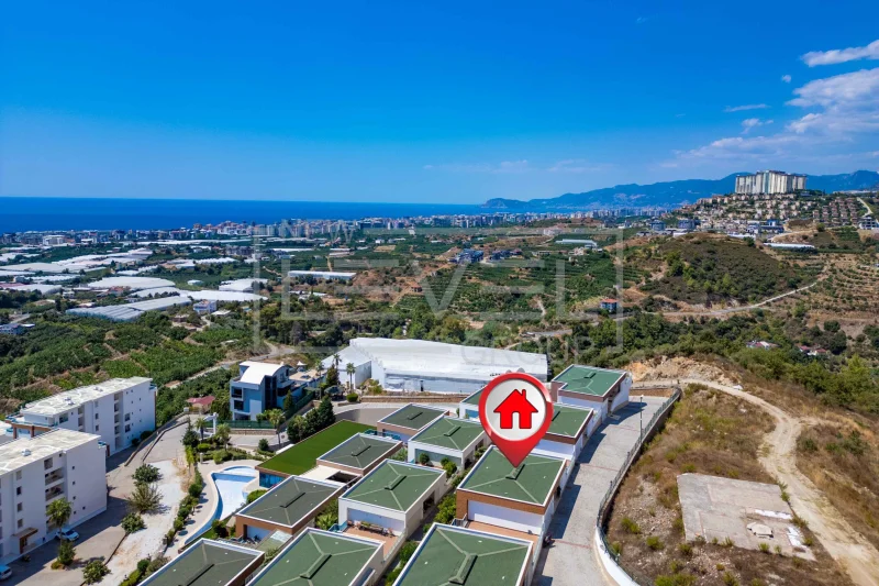 Green-roof villas with private pools: a 4+1 villa for sale in Kargicak, Alanya, Turkey — New Level Group