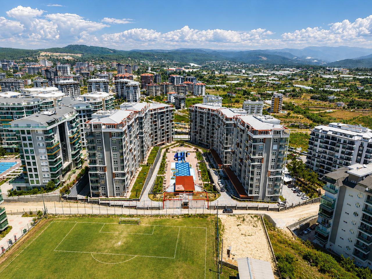 Квартира 2+1 в Авсалларе - современный комплекс, 800 м до пляжа Инджекум