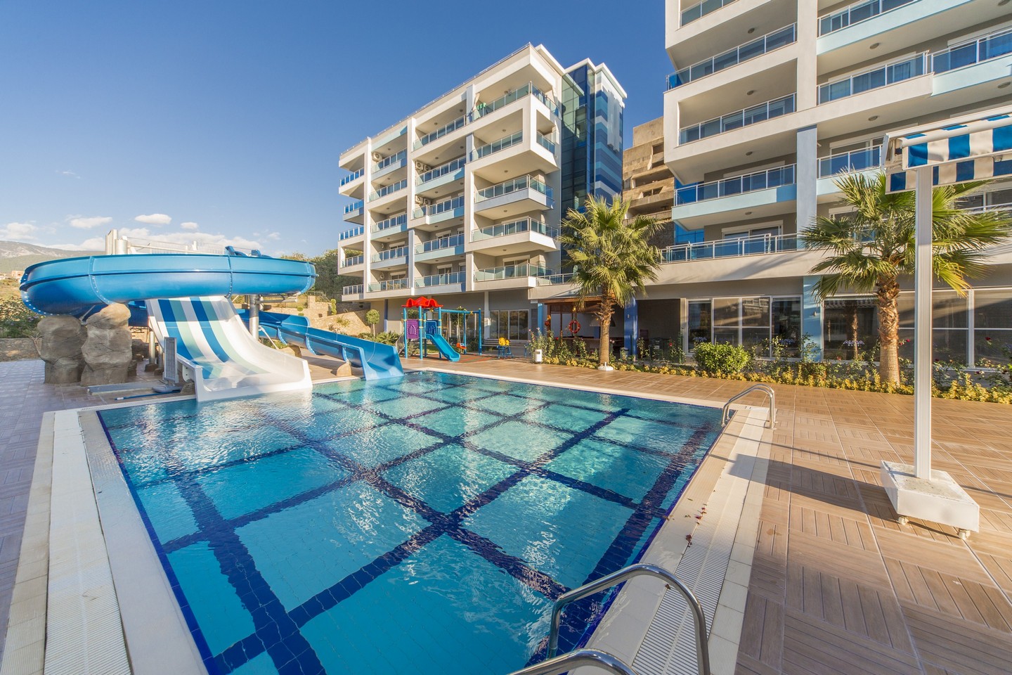 Kaydıraklı açık havuz: Kestel, Alanya’da satılık 3+1 daire, Türkiye — New Level Group