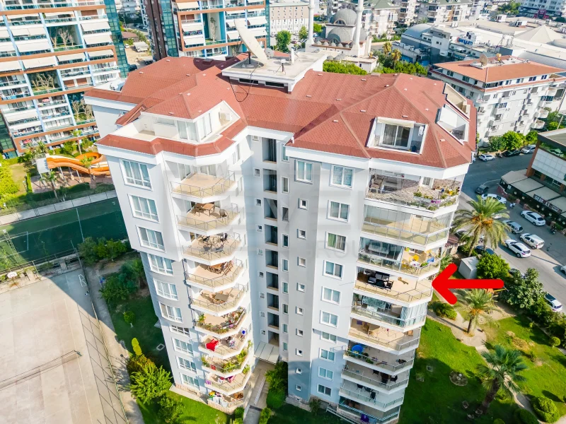 Дом с красной крышей и балконами: квартира 2+1 в продаже, Джикджилли, Алания, Турция — New Level Group