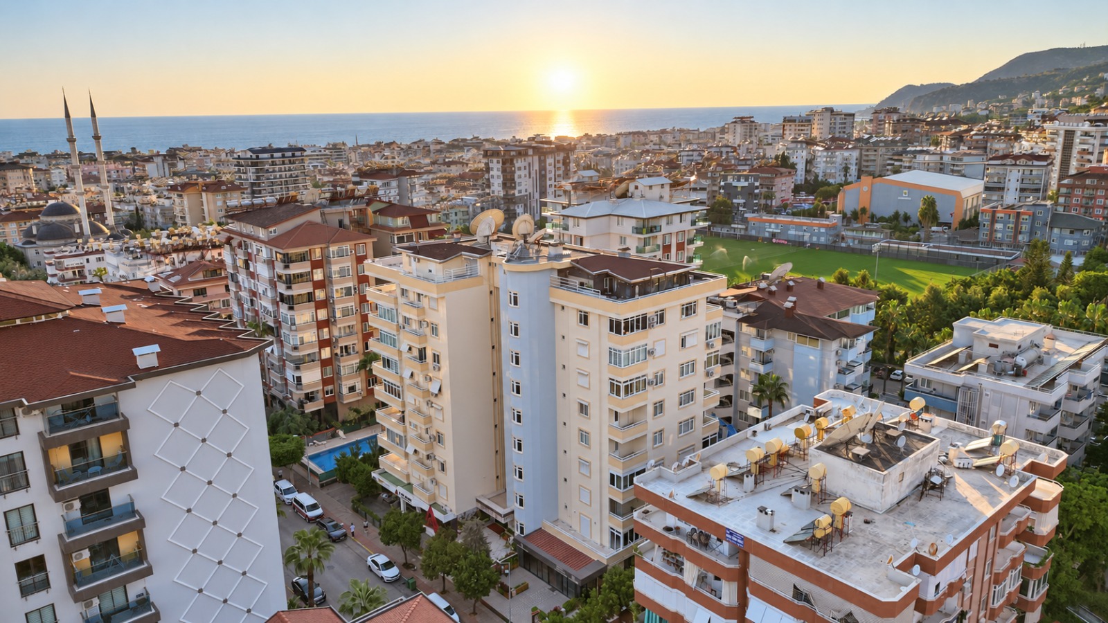 Квартира 2+1 в Алании под ВНЖ, район пляжа Клеопатра - 130 м², мебель, вид на море и крепость
