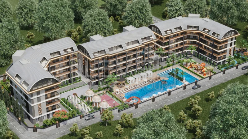 Havuzlar ve spor sahalı üç blok: Oba’da satılık daire, Türkiye — New Level Group