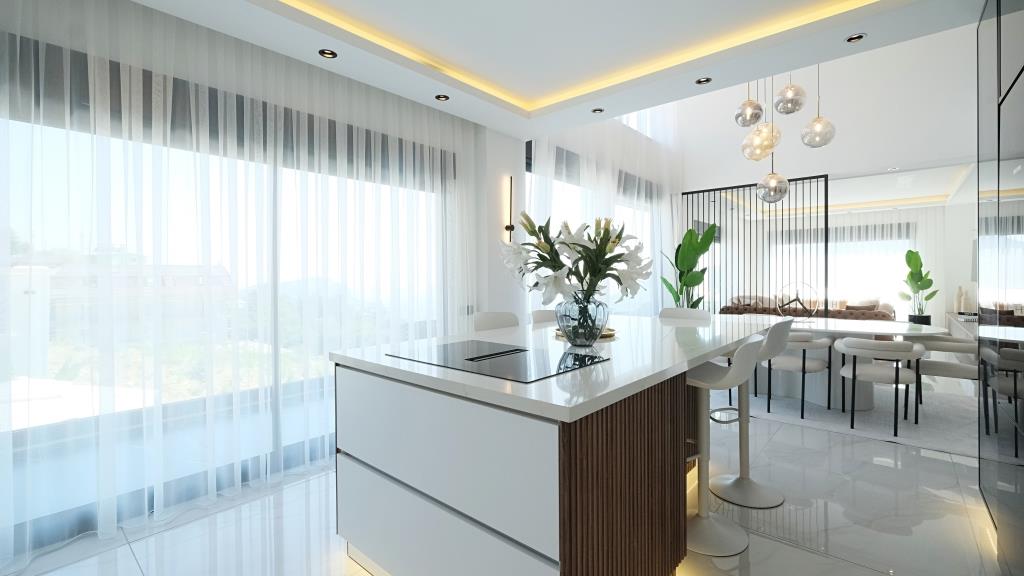 Alanya, Bektaş bölgesinde panoramik manzaralı lüks özel villa - vatandaşlık için