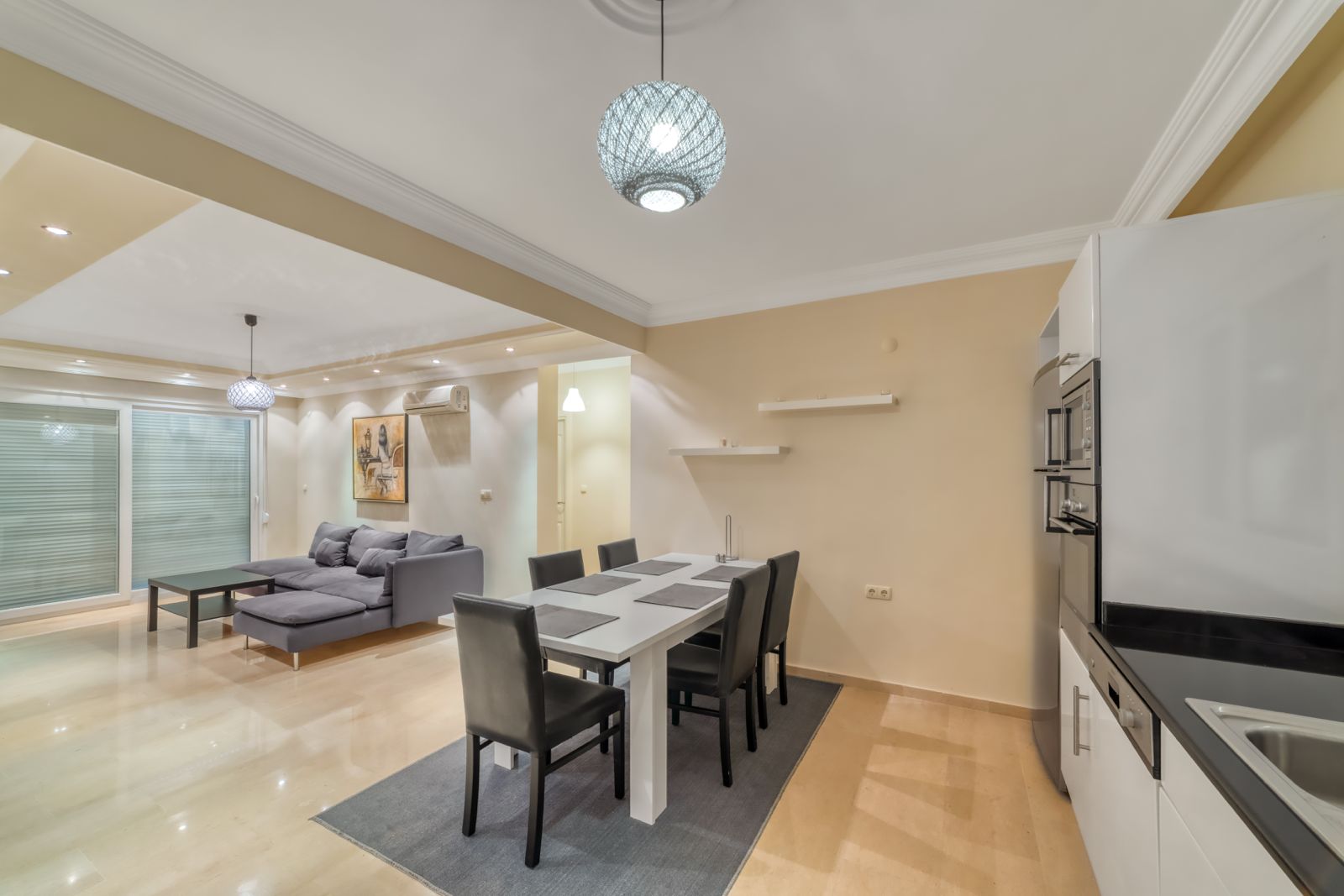 3+1 apartment in the Tepe area – furnished, sea view in an apart-villa