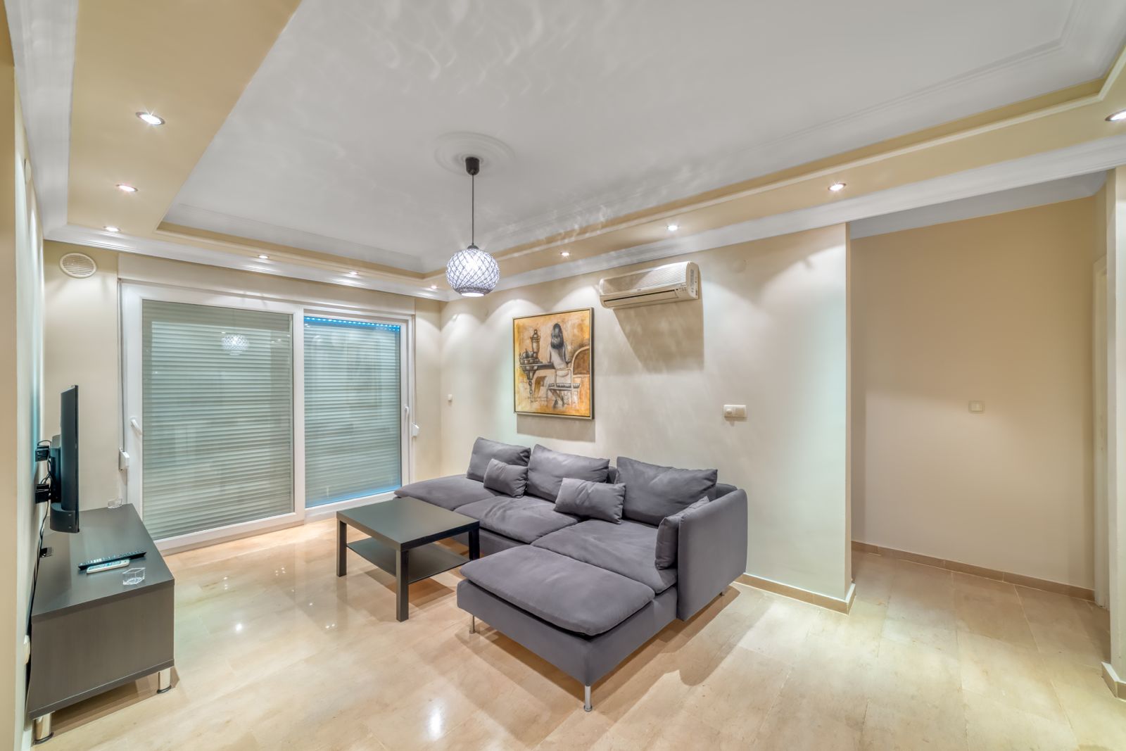 3+1 apartment in the Tepe area – furnished, sea view in an apart-villa