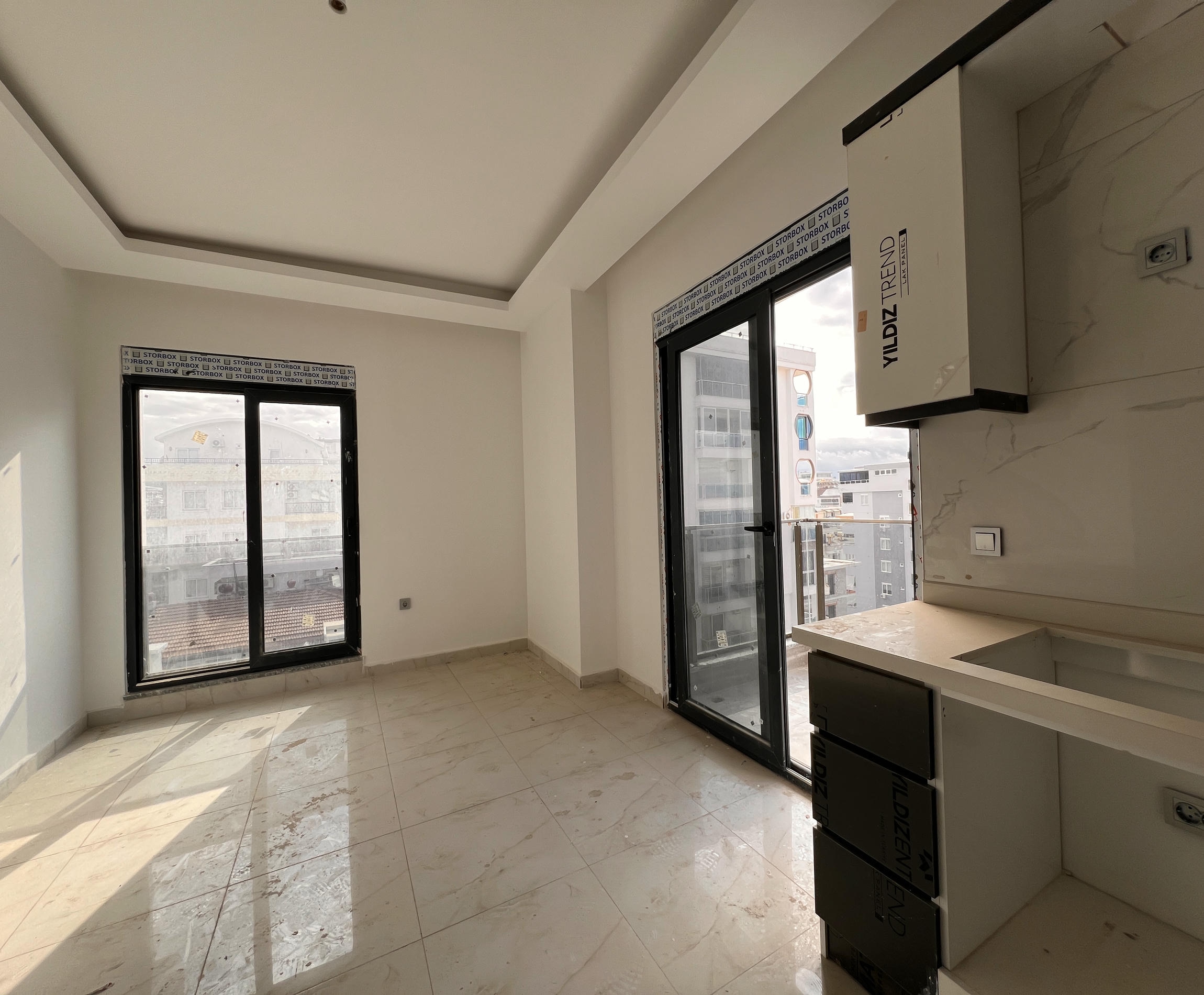 Квартира 1+1 57 м² с видом на море в Махмутларе - современный жилой комплекс