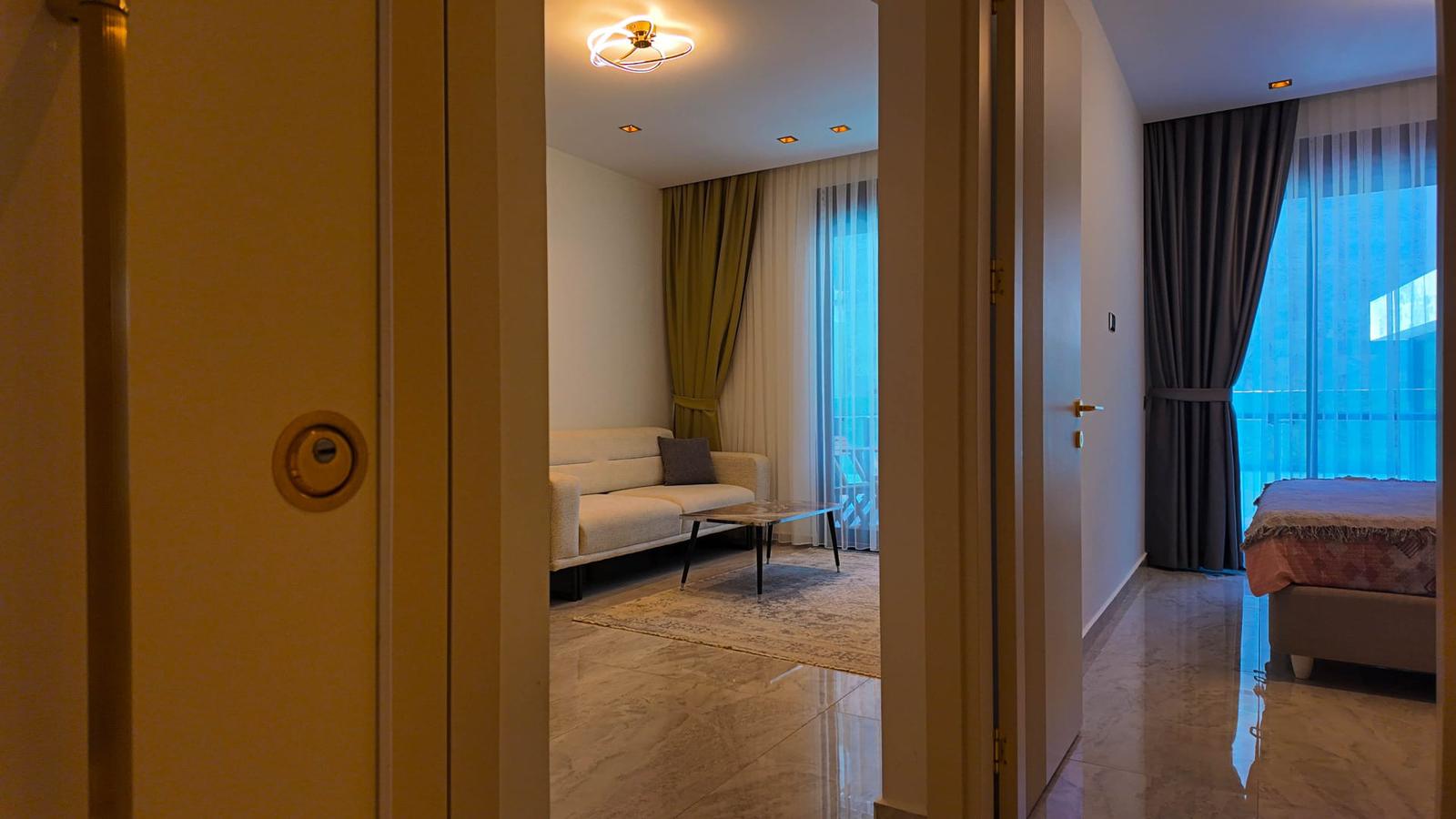 A turnkey two-bedroom apartment in the center of Alanya - suitable for short-term rental.