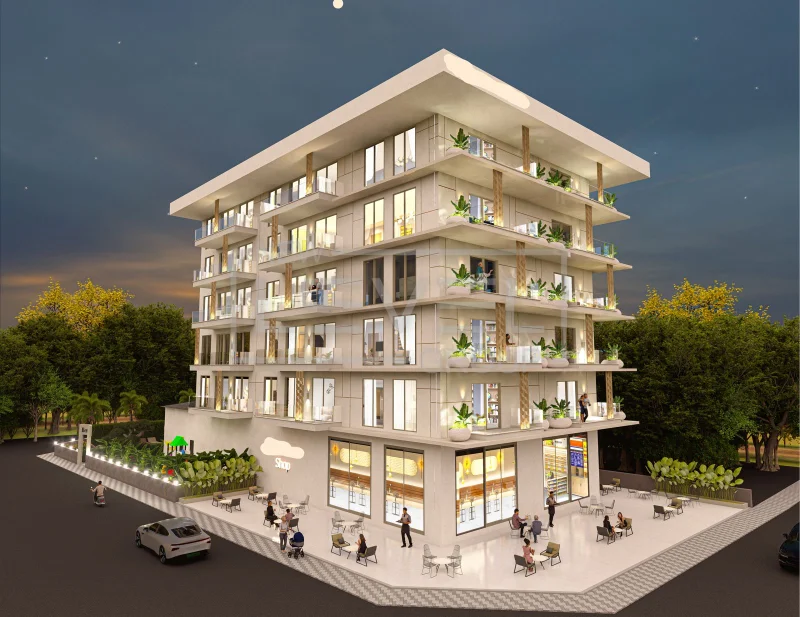 New project from the developer in the center of Alanya, Cleopatra area - 175 meters