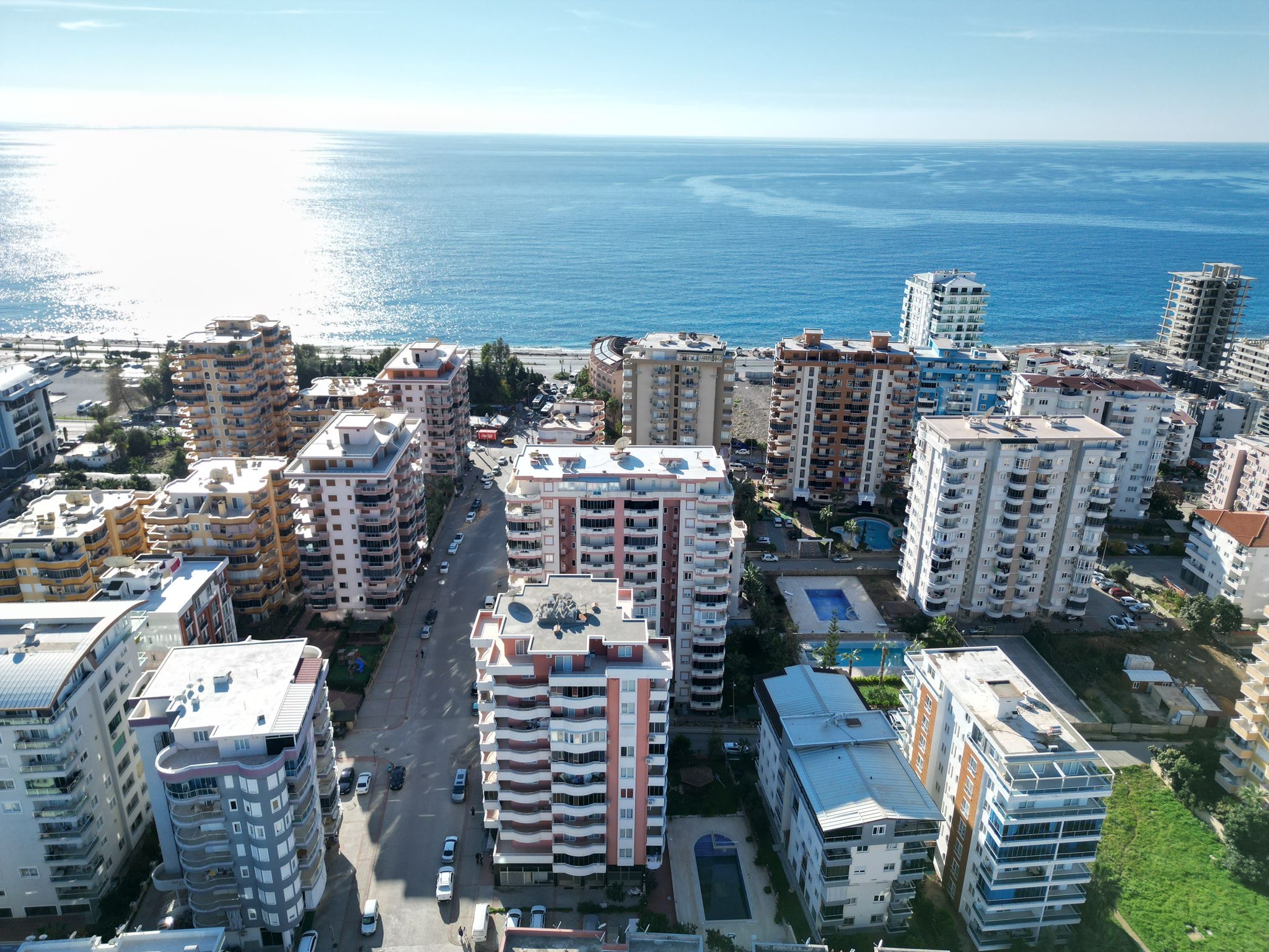 Квартира 2+1 в Алании, район Махмутлар - с мебелью и видом на море
