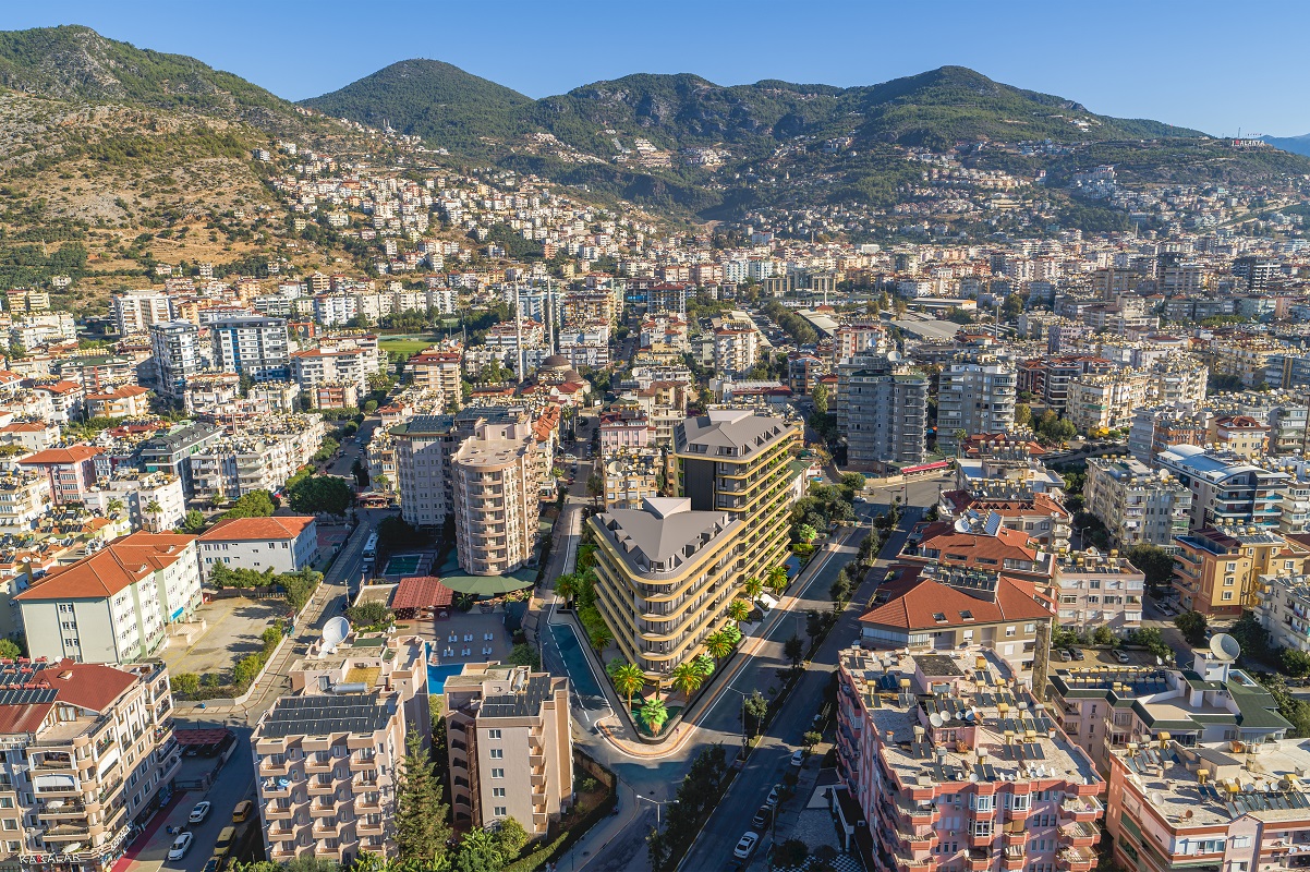 1+1 apartment in the center of Alanya, Cleopatra Beach area - views of the sea and the fortress