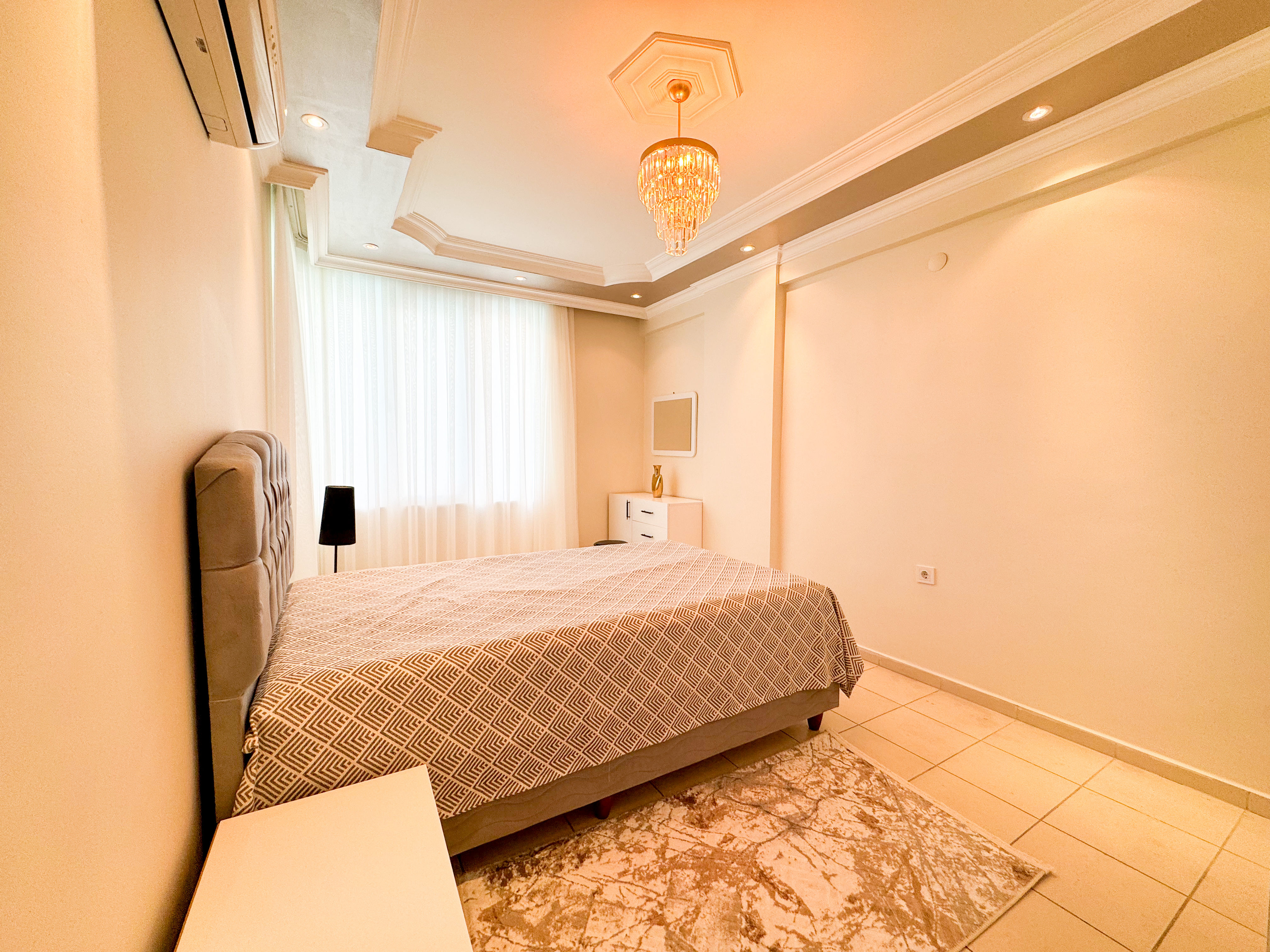 Квартира 2+1 100 м² в центре Алании – с новой мебелью, 800 м до пляжа Клеопатра