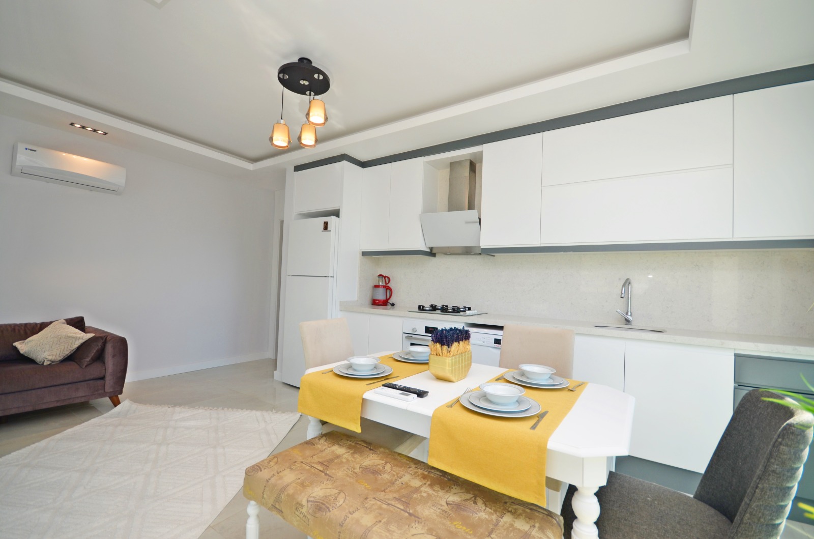 A 2-bedroom apartment on the first line in Mahmutlar – sea view, heated floors, from the owner