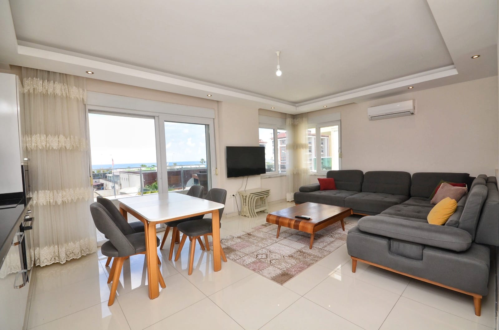 2+1 apartment in Alanya, Kestel district – furnished and with sea views