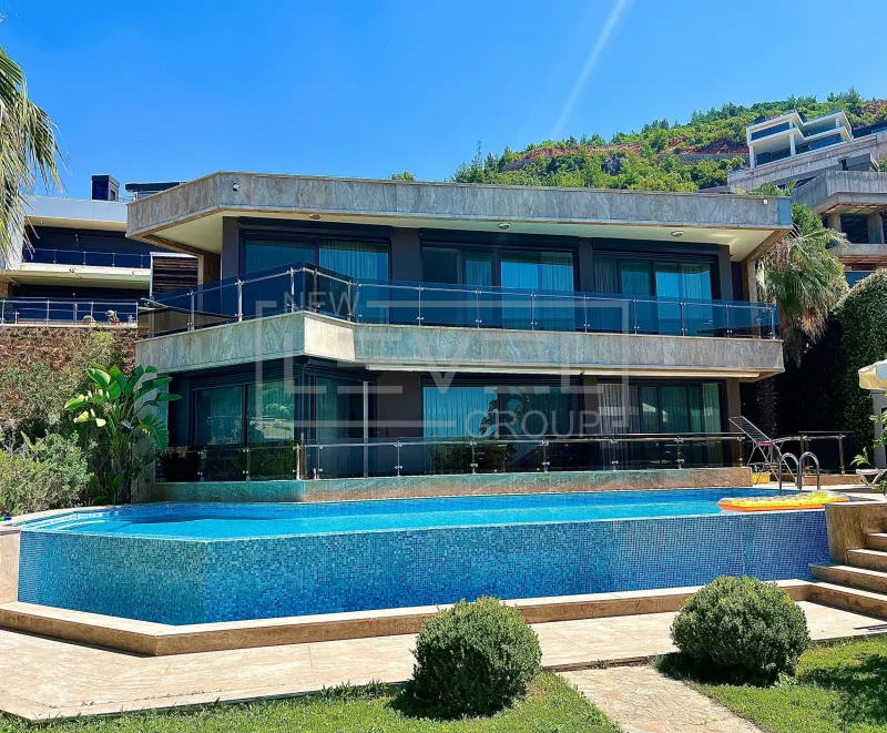 Alanya, Bektaş dağ bölgesinde lüks 4+1 villa - mobilyalı, yüzme havuzlu, panoramik manzaralı.
