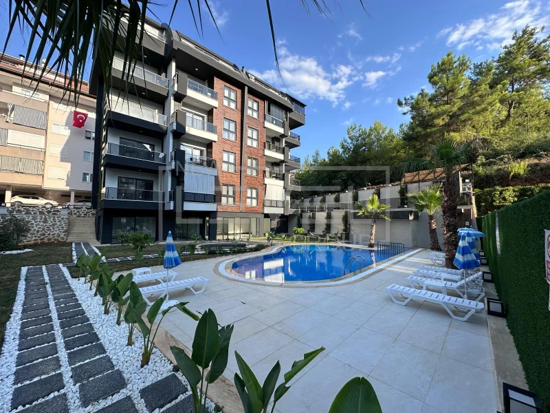 Açık havuzlu balkonlu yüksek blok: Oba, Alanya’da satılık 1+1 daire, Türkiye — New Level Group